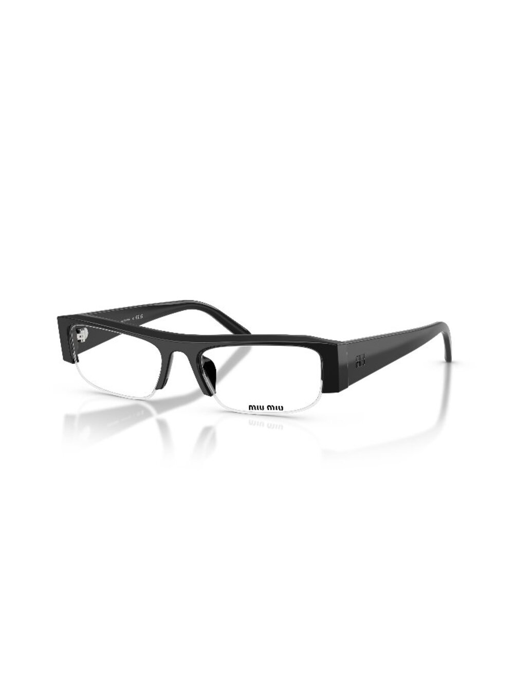 New Miu Miu Women's Sunglasses Black Acetate Frame MU B07S 16K08N 51